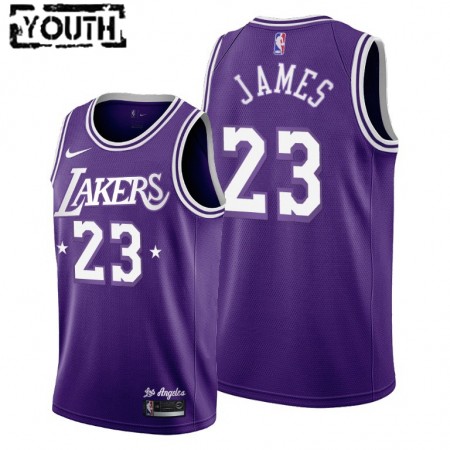 Maillot Basket Los Angeles Lakers LeBron James 23 Nike 2021-22 City Edition Throwback 60s Swingman - Enfant
